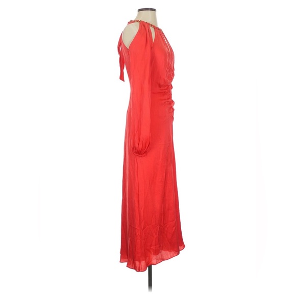 Veronica Beard “Fayla” Red Ruched Cutout Midi Dress ~ Sz 0 - Picture 5 of 8